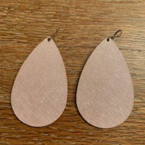 Nickel and Suede | Medium Pink Shimmer Teardrops
